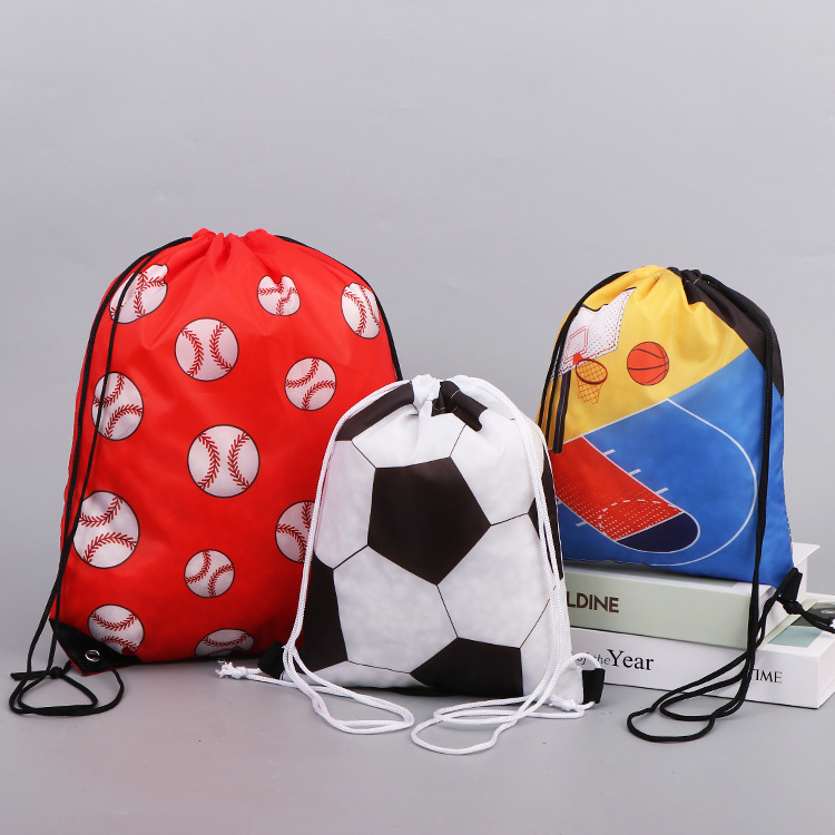 创意涤纶抽绳拉绳收纳束口袋尼龙拉绳彩色双肩背包收纳袋制作批发