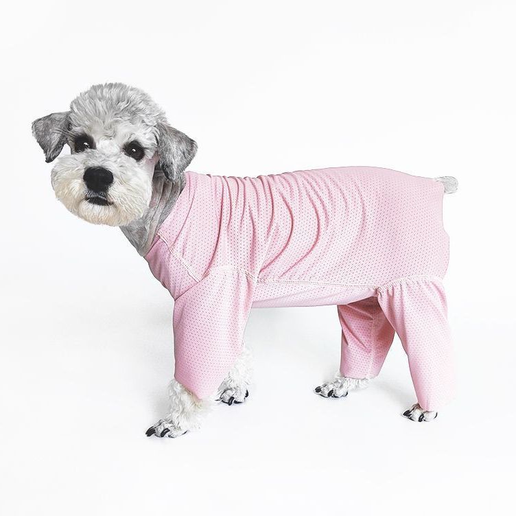 Teddy Bichon Puppy Cooling Clothes, Sun Protection, Insect-proof, Ice Silk Cooling, Thin, Seamless, Belly-covering_voghion.com