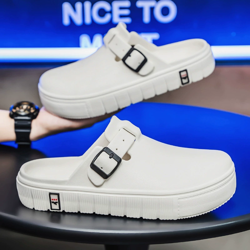 Баотоу тапочки мужские летом носить нескользящие и неприятные запахи на мягком дне мягкие пули удобные износостойкие тапочки пара пляжных сандалий