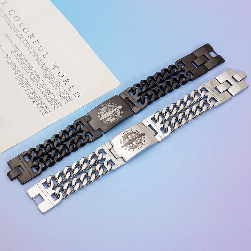 Herren Panzerarmband Aus Edelstahl Wasserfest Und Langlebig_voghion.com