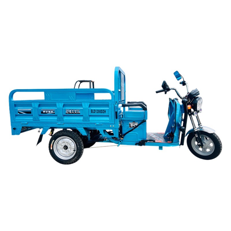 Triciclo eléctrico con capacidad de carga dinámica súper fuerte para entrega exprés y configuración de puestos, vehículo agrícola con triciclo eléctrico de alta resistencia.