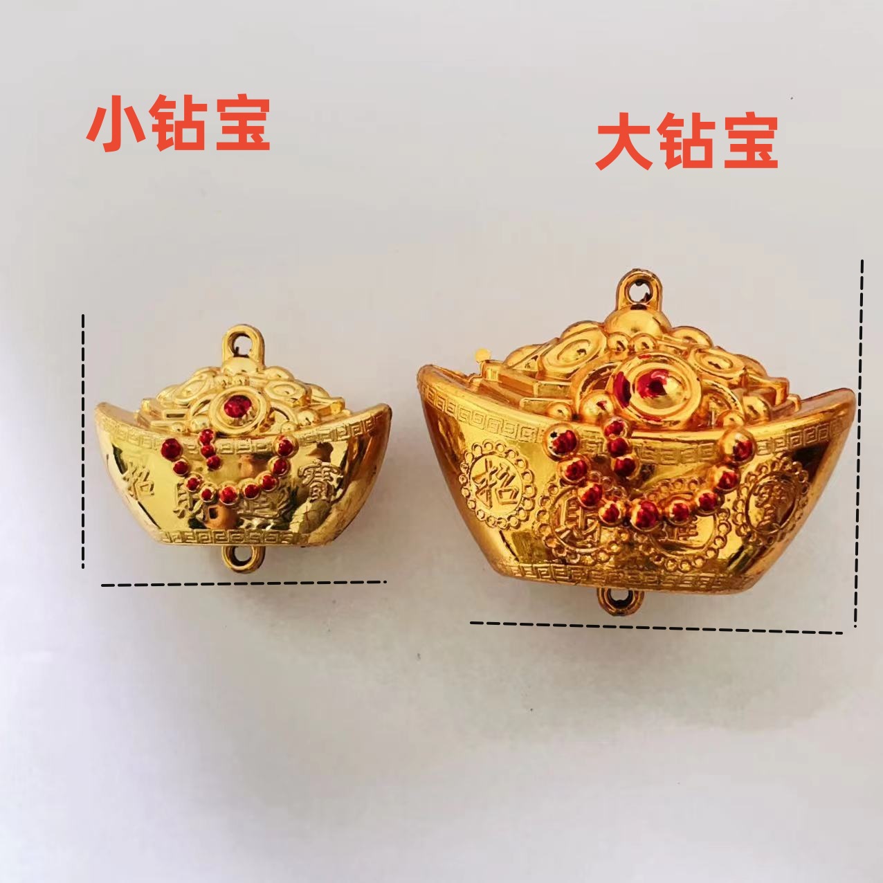 Plastic gold-plated small silver ingot Fuzi silver ingot pendant copper coin abacus festive accessories ornaments for plants and potted plants