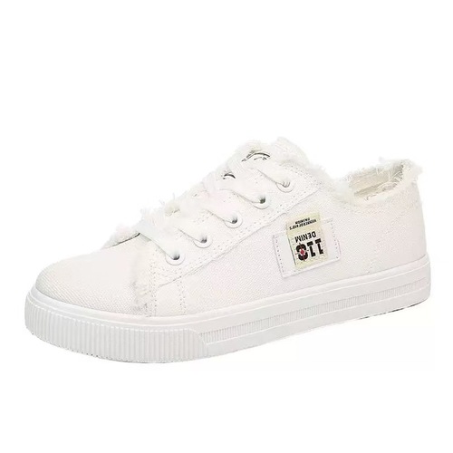 Canvas shoes for women, classic Korean-style, versatile women's shoes, comfortable casual, solid color, student flat sneakers.