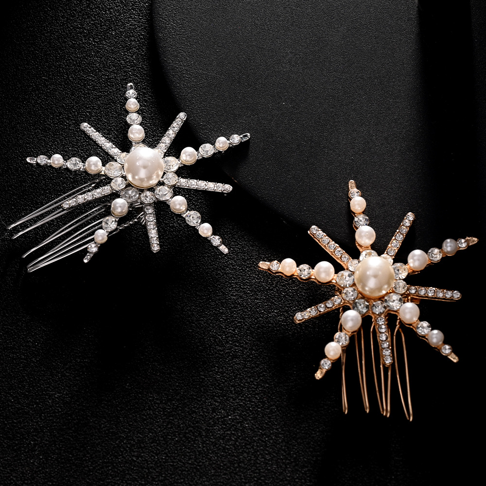 Europa y los Estados Unidos venden peinado de sol temperamento novia diamante clip lateral clip accesorios de hadas alpinos de pelo