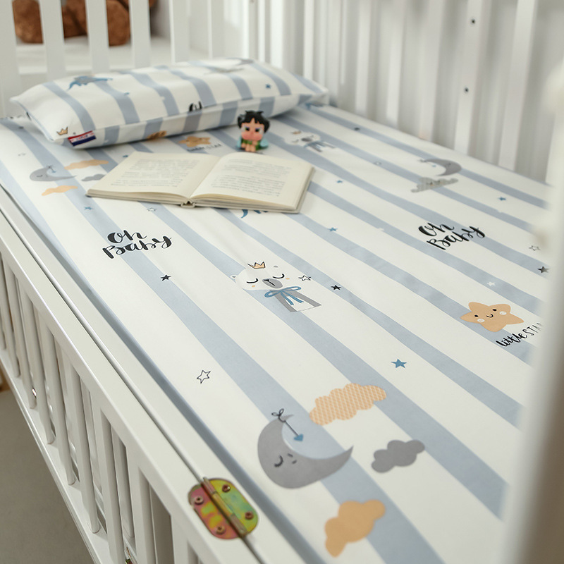 60 pieces of satin long-staple cotton printed baby class a fully enclosed bed hat stitching bed mattress cover student dormitory dustproof 60 pieces of satin long-staple cotton printed baby class a fully enclosed bed hat stitching bed mattress cover student dormitory dustproof