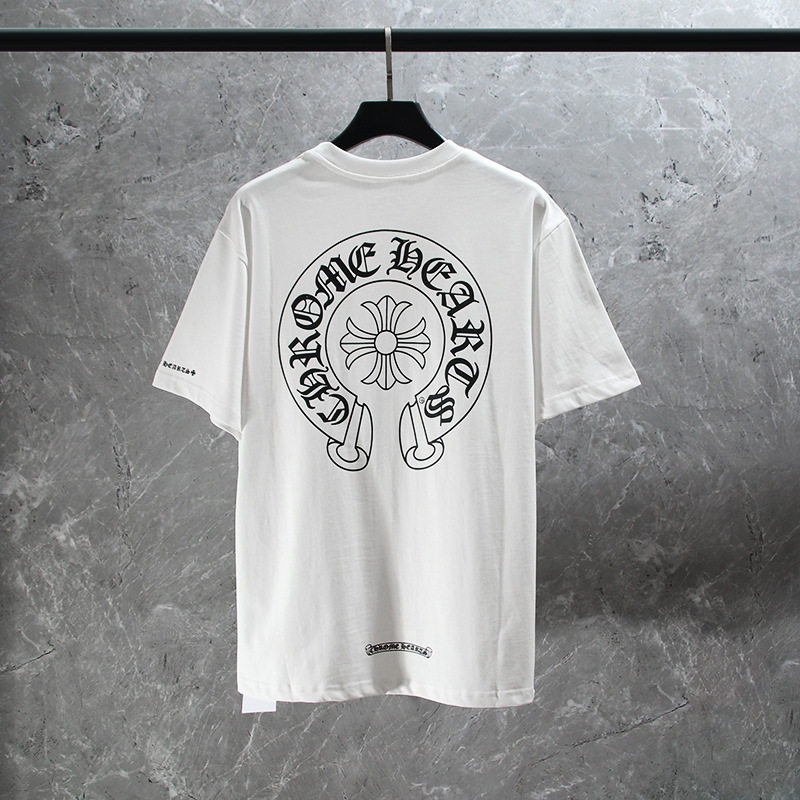 Chrome Hearts T-shirt Horseshoe Cross Logo White