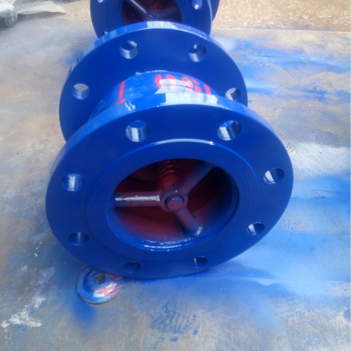 厂家直销，消音止回阀（圆肚喷塑）轻体(重体）圆肚消音止回阀