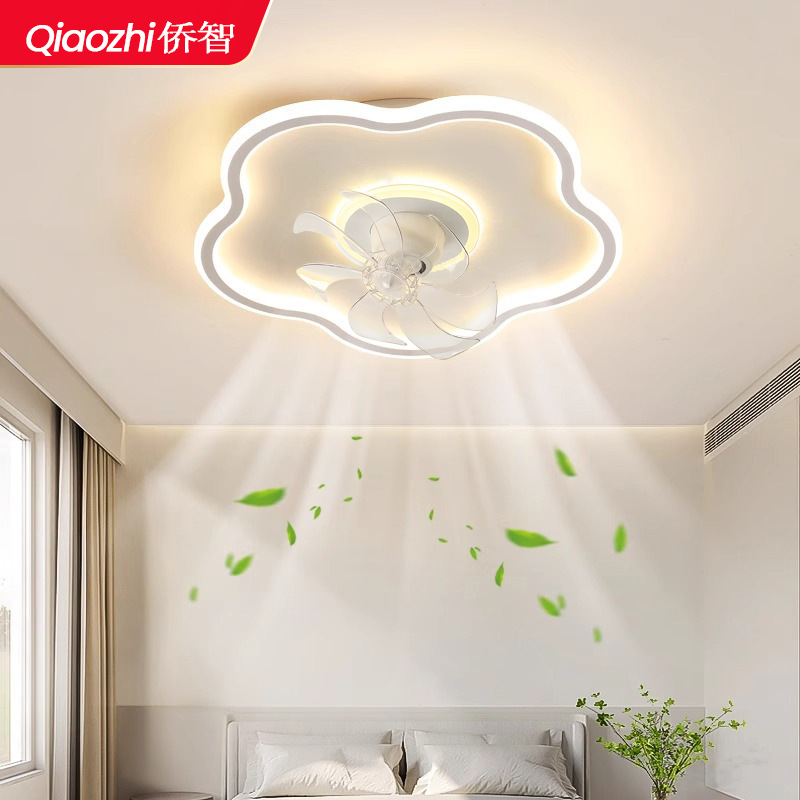 Lámpara de ventilador lámpara de dormitorio lámpara de techo simple lámpara de comedor lámpara de ventilador eléctrico nubes nórdicas lámpara de habitación de niños Zhongshan