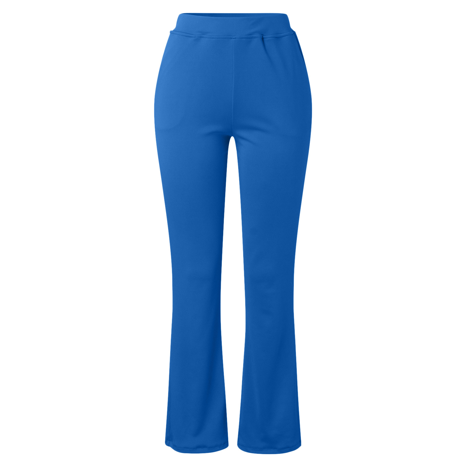 Pocket Design Women's Office Business Solid Color Full Length Pocket Dress Pants