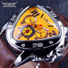 Cross-border European and American men's triangle watches, fashionable and casual three-eye six-needle fully automatic mechanical watches wholesale