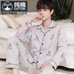 5A抗菌【纯棉】睡衣男长袖纯棉春秋季秋冬男士全棉式薄款家居服套