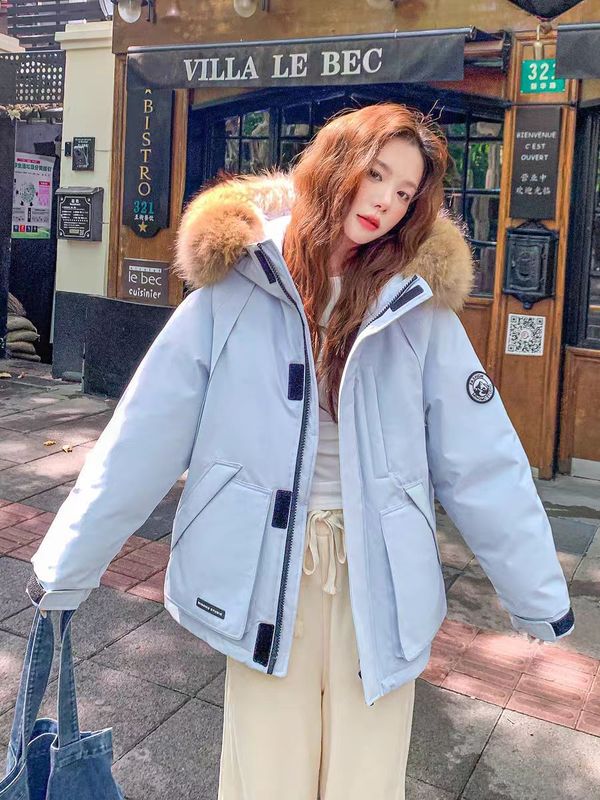 MM明摩女装羽绒服女短款冬季2025新款小个子加厚90白鸭绒派克工装|undefined
