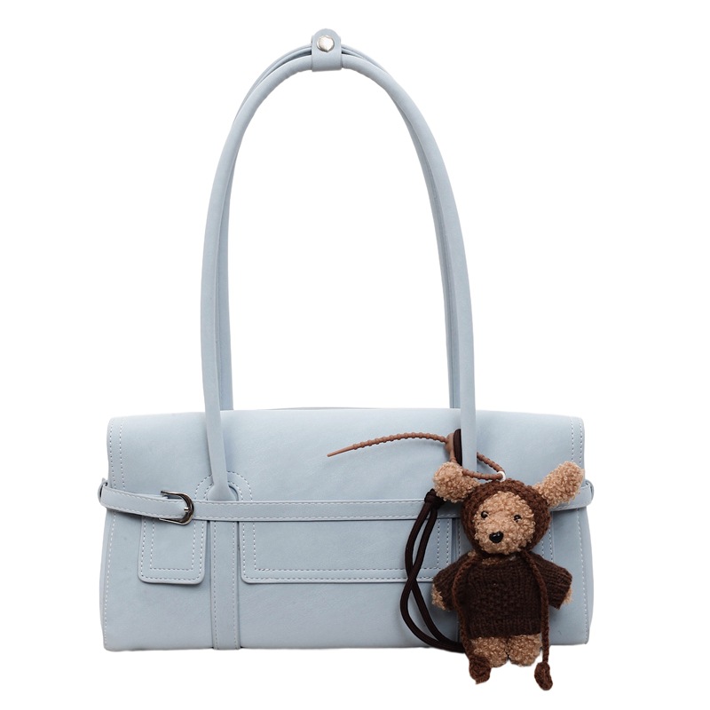 Bolsa de pan de moda roja de peluche de gran capacidad para mujeres 2026 nueva moda bolso de hombro de brazo de mano bolso de palo