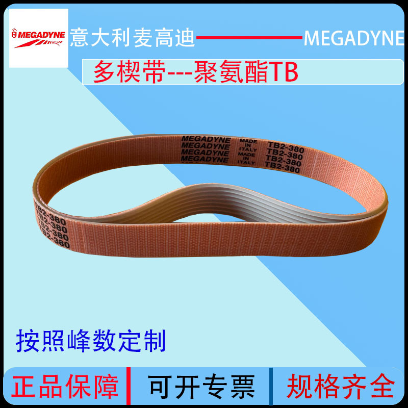 进口麦高迪MEGADYNE多沟带TB2多楔带PU环形聚氨酯