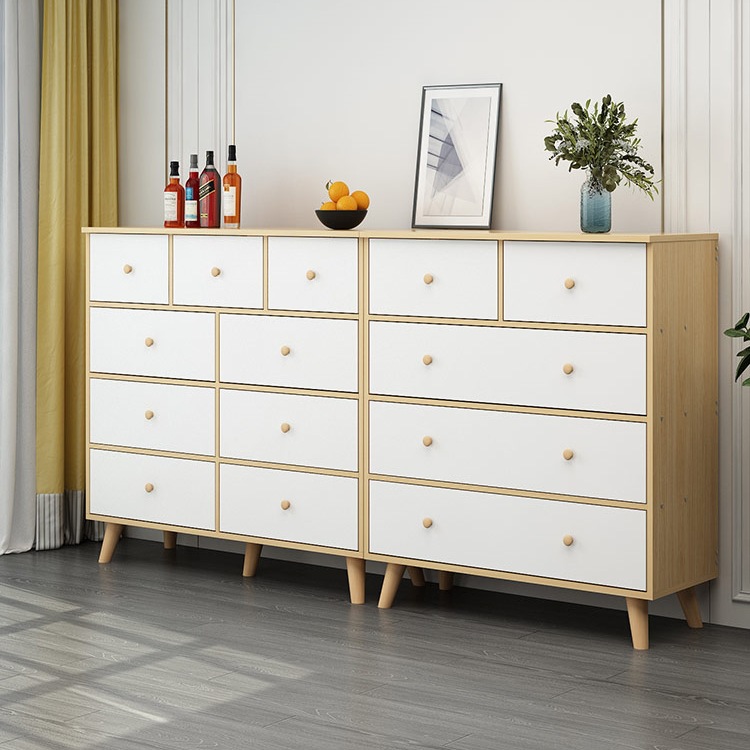 五斗柜子储物柜实木腿卧室斗柜大容量美甲展示柜甲油抽屉收纳柜子