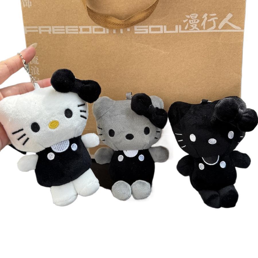 리본 고양이 봉제인형 키링 가방 장식 열쇠고리