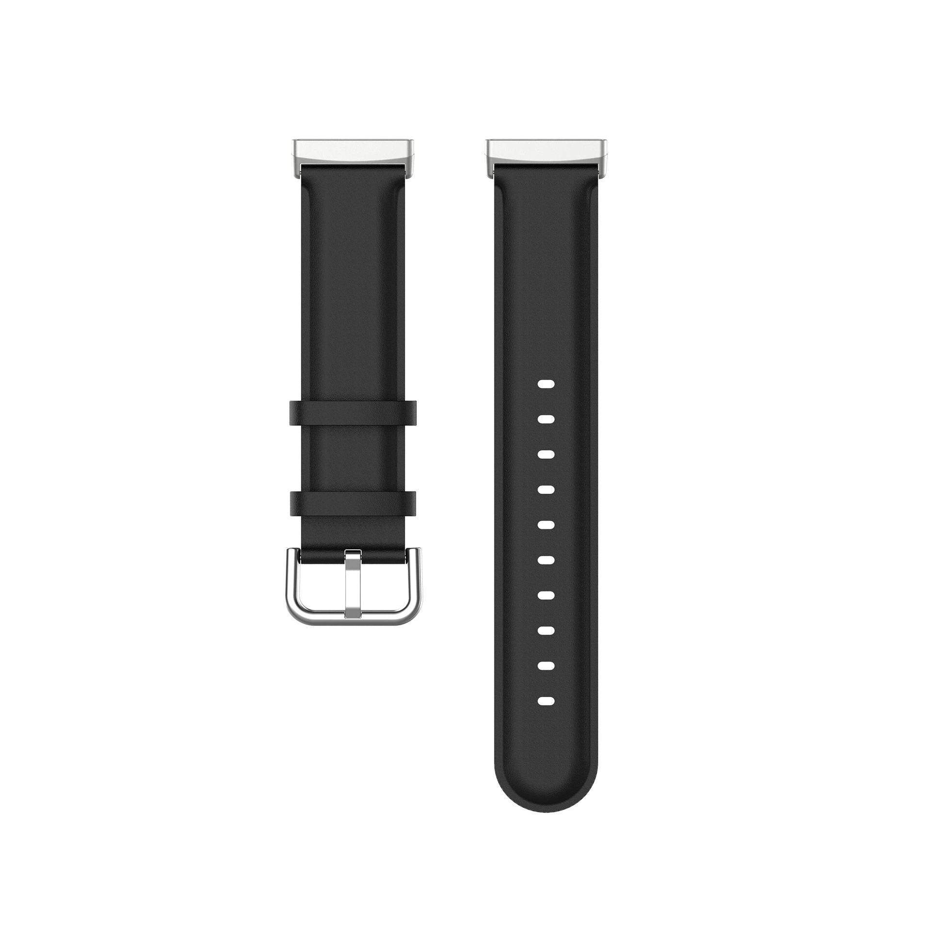 Applicable to Fitbit Versa3 round tail high -body smart leather strap Versa3 piercing edge head layer leather strap