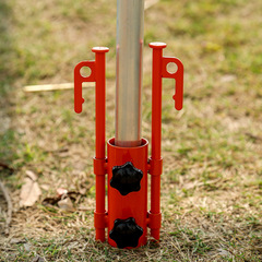 Sky Tent Pole Anchor Camping Tent Support Rod 3m Ground Stake Bag Portable with Fixing Clips Gadget Accessory