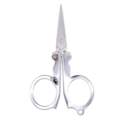 Stainless steel folding travel scissors Yangjiang fishing line scissors Fishing household mini folding scissors