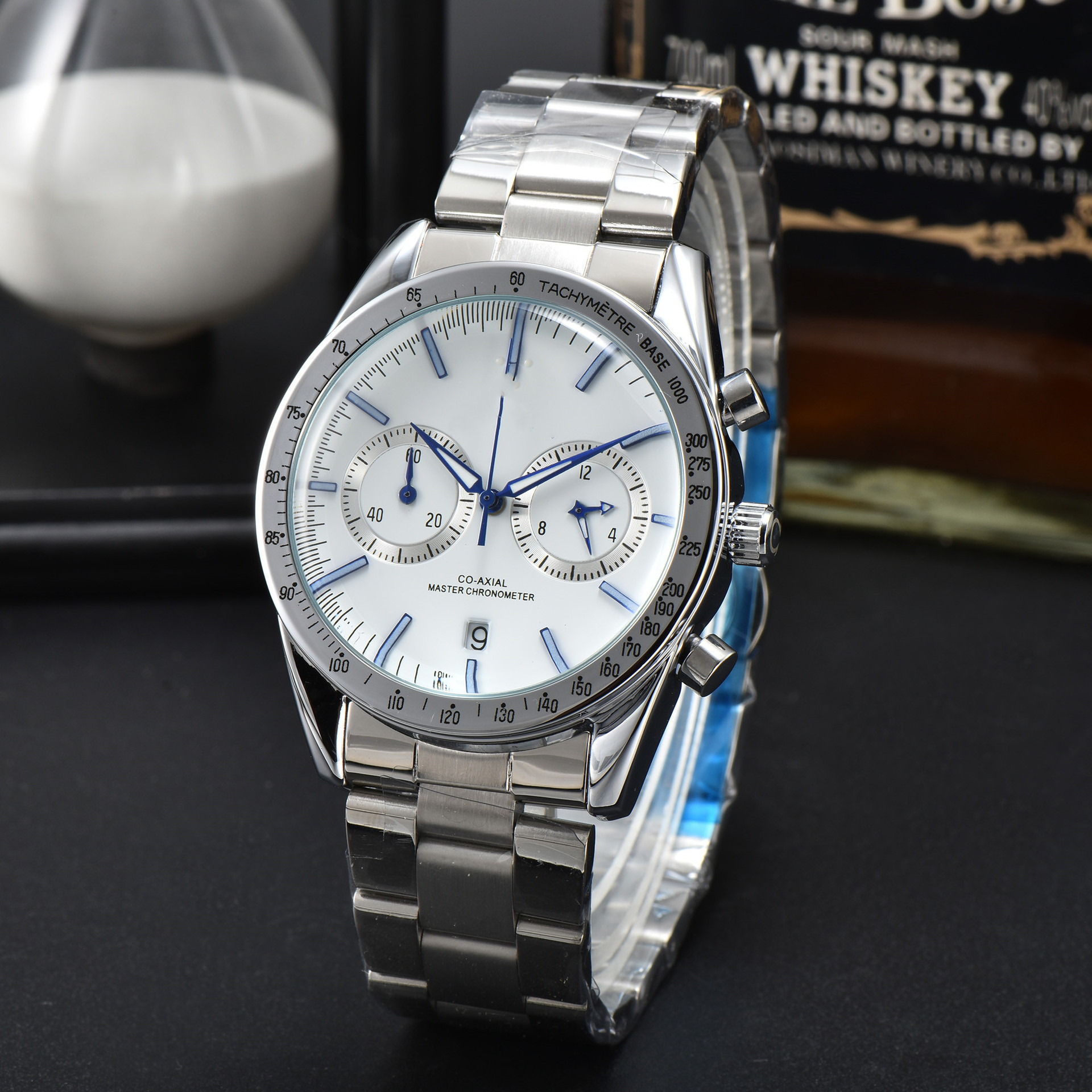 Omega Five-Pin Series Steel Strap Fashion Watch Small Amount Manufacturer Foreign Trade Cross-Border Model Dropshipping