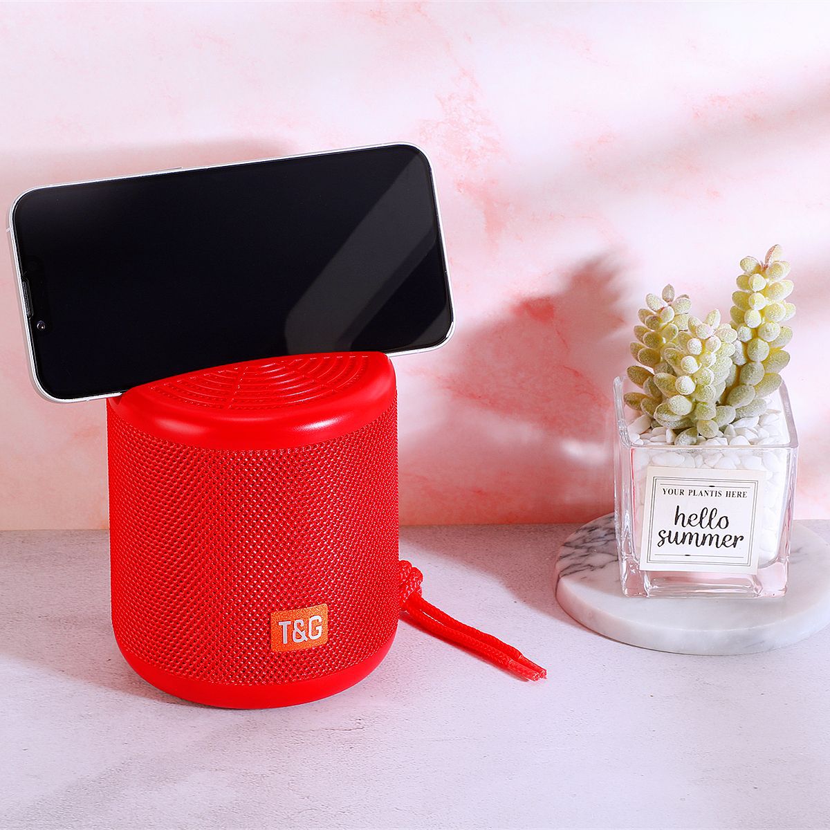 Altavoces Bluetooth TG356 soporte de teléfono móvil portátil al aire libre TWS tarjeta de conexión en serie radio subwoofer regalo de audio