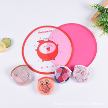 厂家供货 旅游纪念礼物卡通团扇便携收缩折叠布面扇子定 制logo