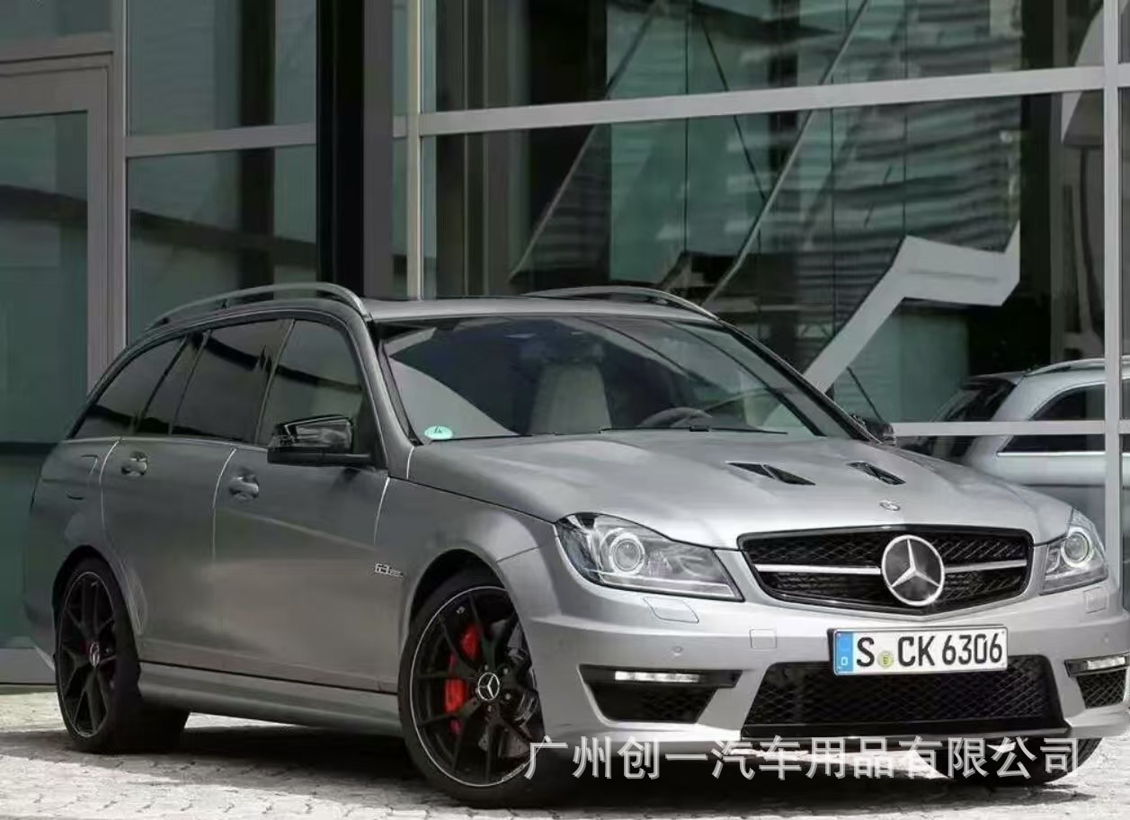 Suitable for 2007-2014 Mercedes-Benz C-Class S204 models, for C63 AMG-style wide body kit, C260 and C300 models, including front and rear bumpers