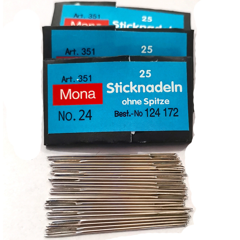 Agujas de Punto de Cruz Auténticas Mona Lisa Royal No. 24, un paquete de 25 agujas para bordado con hilo, punto de cruz y bordado. image 3