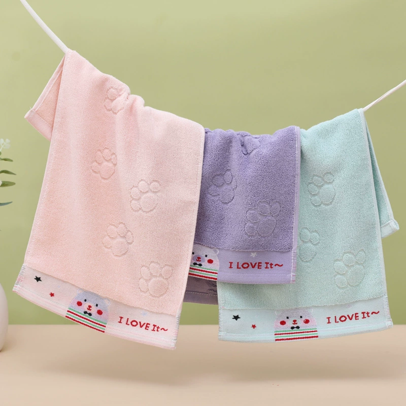 Cotton cartoon soft children's cute wet wipes for face washing, towel, wholesale, water absorbent