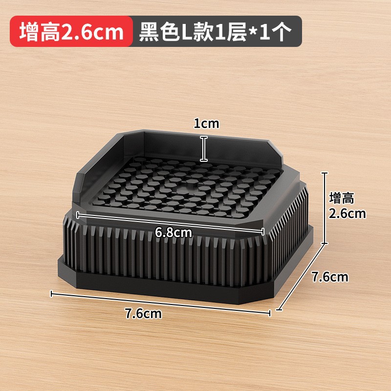 国境を越えたアマゾンの黒色家具ベッドが高くなった足マット2 358インチテーブルソファーキャビネットtpu滑り止めオーバーレイ