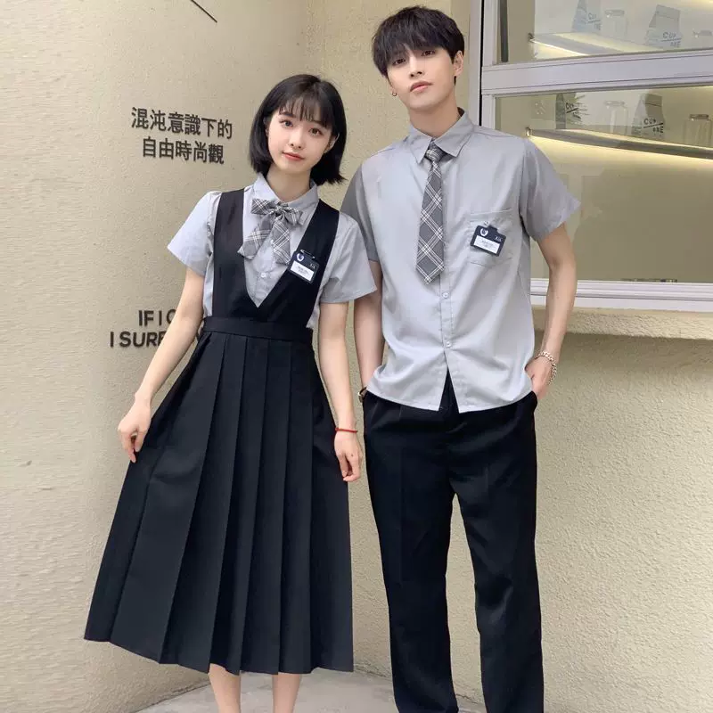 春秋学院风JK制服长裙大合唱演出服套装高中学生校服班服西装外套