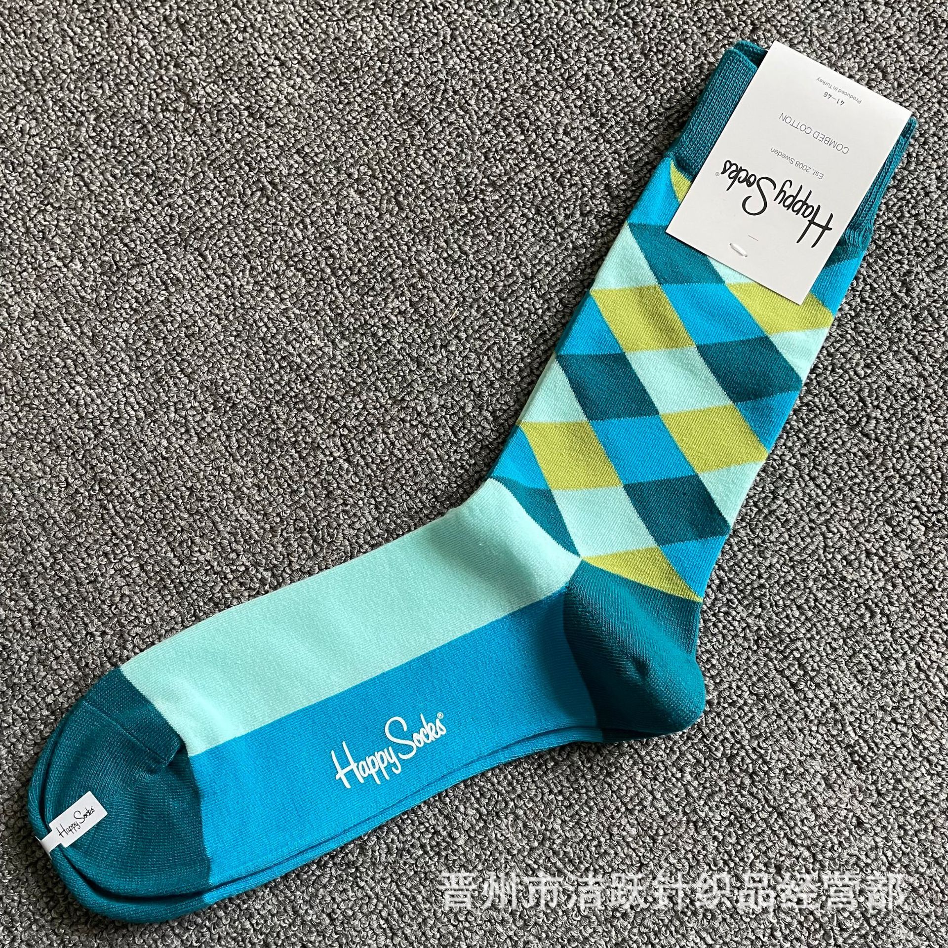 Happy socks新品高品质ハイレザー男性ソックススウェーデンコットンソックスファッションソックスカップルinsロング美脚ソックス