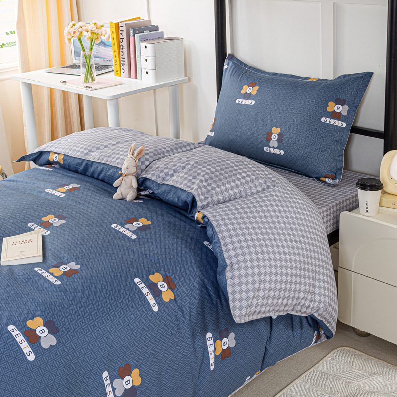 Nuevo conjunto de tres piezas de algodón para estudiantes dormitorios de seis piezas de algodón para estudiantes dormitorios de cama al por mayor