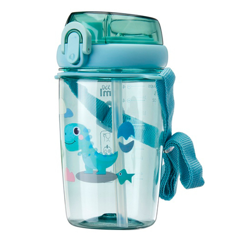 Tritan taza de agua hembra lindo niños de alto aspecto portátil crossbody Copa Internet celebridad estudiante doble bebida deportes hervidor de agua botella
