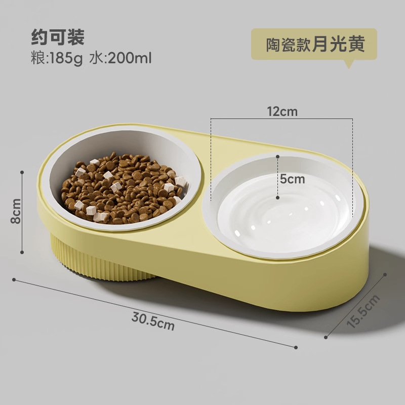 Tazón para gatos Tazón para comida para gatos Tazón doble de cerámica Tazón para perros Tazón de arroz para gatos Tazón de arroz para gatos Tazón de comida para gatos Tazón de agua para beber Tazón para mascotas