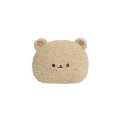 Cartoon Bear Car Headrest and Waist Support, Soft and Comfortable Car Cushion, Neck Pillow, Cute Car Seat Cushion (Waist support) - sheep-wool-bear-headrest