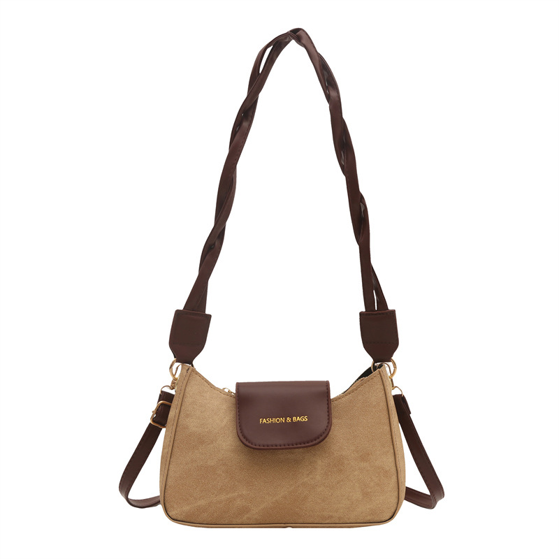 Gran capacidad 2025 verano nuevo estilo textura damas esmerilado retro cuadrado pequeño axila hombro mensajero bolso femenino de alto valor