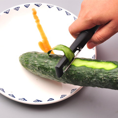 新款不鏽鋼平口削皮刀蔬菜瓜果圓柄削皮器家用刨子土豆果皮刀