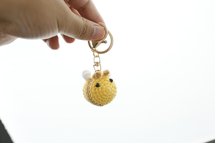 All Seasons Season Knitting Design 1 Piece Cute Bee Yarn Knitting Bag Pendant Keychain