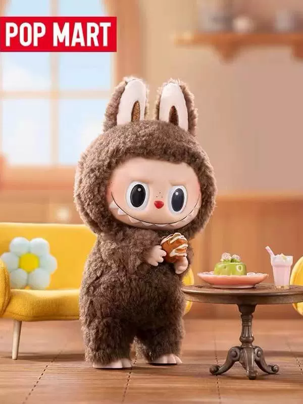 POPMART Pop Mart LABUBU Сердцебиение Макарон Клей Лицо Сидящий Вечеринка Плюшевый Лабиринт Слепая Коробка