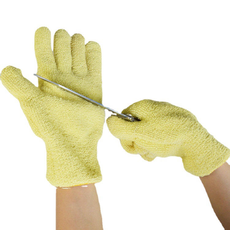 直销加强5级防割手套防护强耐磨防刀割防身抗玻璃划毛圈芳纶手套