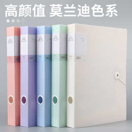 莫兰迪色系大容量办公用品折叠拆装档案盒整理文件盒会计凭证盒批