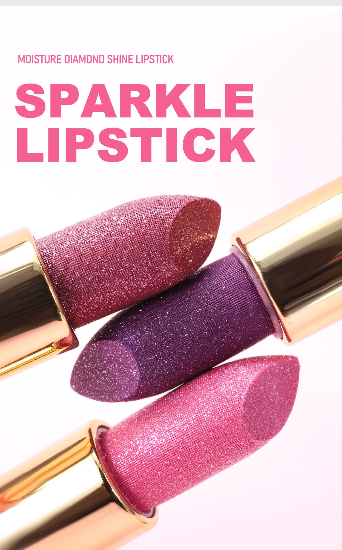 Pearl Lipstick in stock, 8 colors moisturizing and hydrating handaiyan embossed Silk Screen Fine Sparkling Lip gloss, cross-border exclusive lipstick undefined