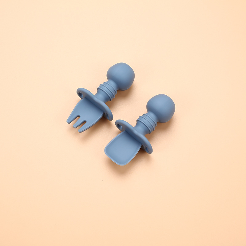 그레이 블루/실리콘 포크와 스푼