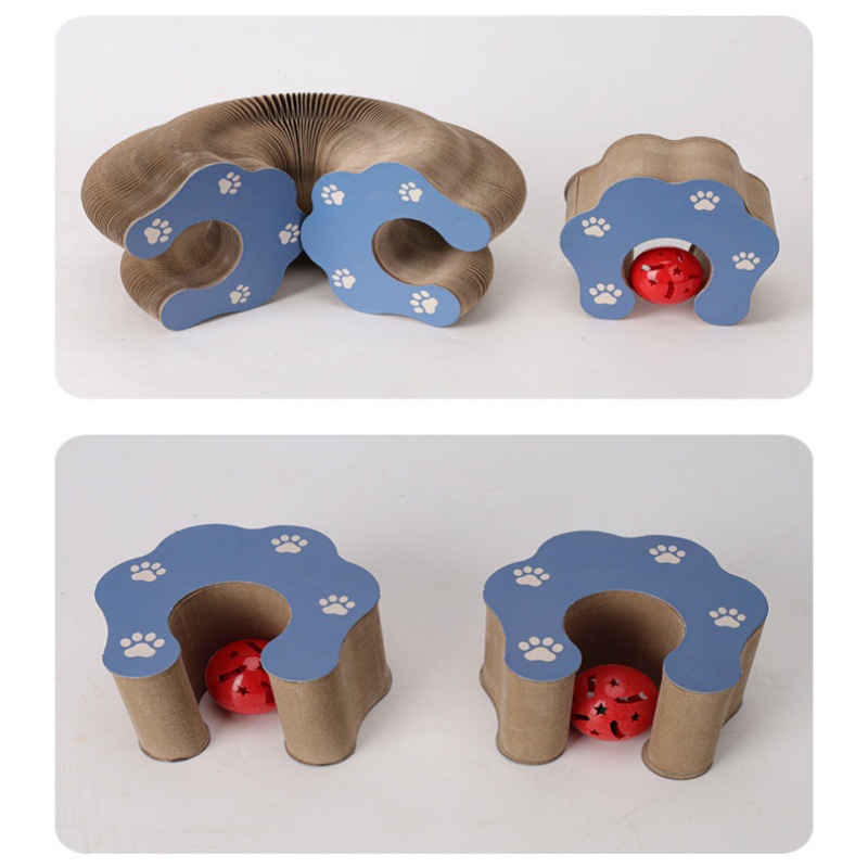 Órgano para gatos Juguetes para gatos con campana auto-hi para aliviar el aburrimiento Nido de gatos Garras de molienda para gatos Juguetes para gatos resistentes a agarrar papel corrugado