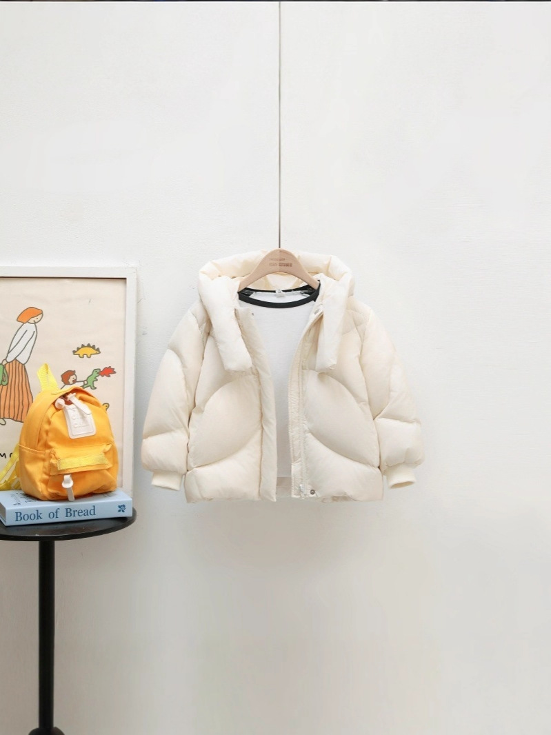 Niños blancos de invierno otoño invierno 2025 nuevo bebé tres prevención ropa de invierno chaqueta caliente de invierno para niños y niñas