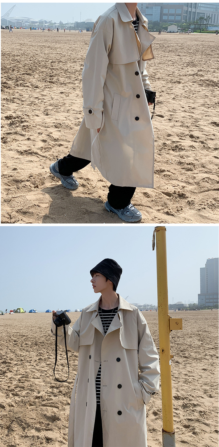 Winter neue lässige dicke zweireihige knielange Windjacke Herren einfarbig plus Größe lose Baumwollmantel_voghion.com