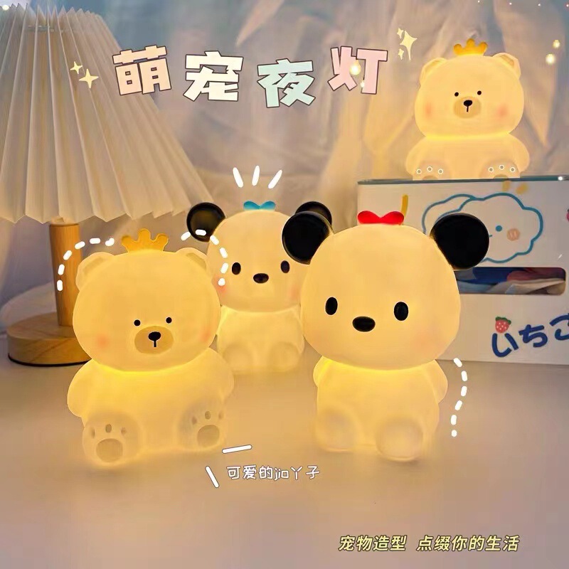 TikTok Hot Selling Creative Night Light Cartoon Small Animal Atmosphere Light Ornaments Night Market Stall Children's Luminous Toys