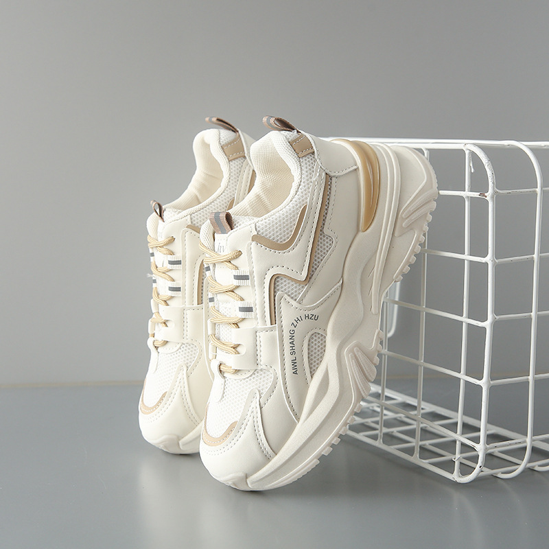 Modas zapatos de primavera y otoño 2025, nuevos zapatos deportivos casuales con suela gruesa, zapatos de mujer transpirables con suela suave