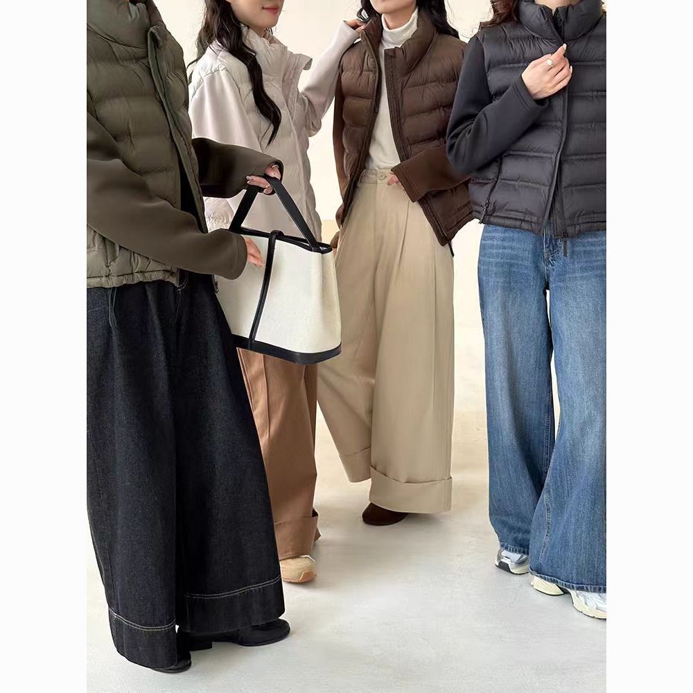 2025立领冬季新款拼接羽绒夹克棉服小个子棉袄休闲短款外套棉衣女